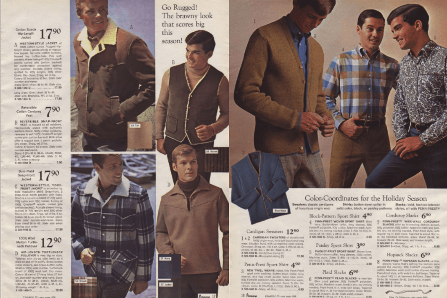 image showing 2 pages of the JC Penney Christmas Sales Catalog, 1966