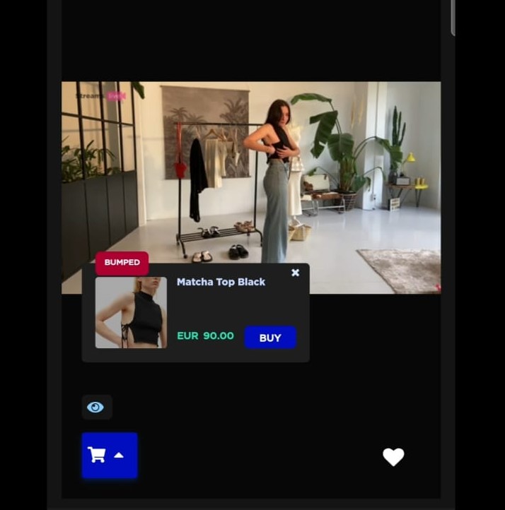 print screen from live shoppable video session